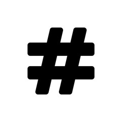 Hashtag icon vector isolated on white background. hashtag vector icon