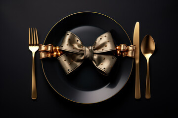 gold and silver cutlery