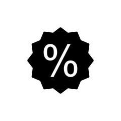 Discount icon vector isolated on white background. Discount tag icon.