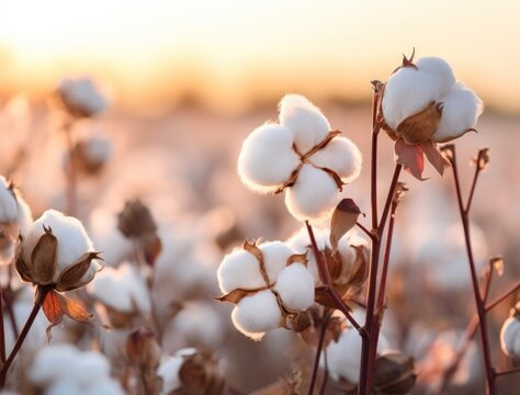 a close up of cotton flowers