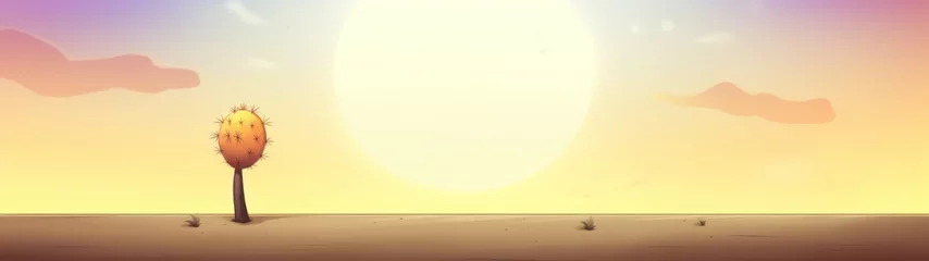  a desert with a large sun © sam