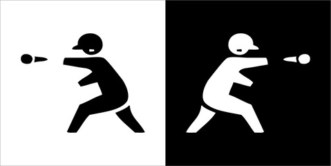 Illustration vector graphics of baseball icon