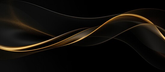 a black and gold wavy lines