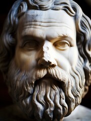 a statue of a bearded man