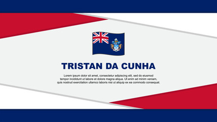 Tristan Da Cunha Flag Abstract Background Design Template. Tristan Da Cunha Independence Day Banner Cartoon Vector Illustration. Tristan Da Cunha Vector