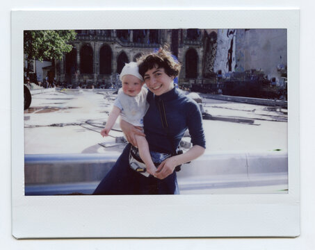 A family polaroid photo in Paris