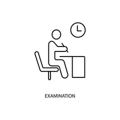 examination concept line icon. Simple element illustration. examination concept outline symbol design.