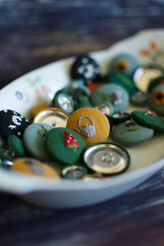 Hand sewn buttons