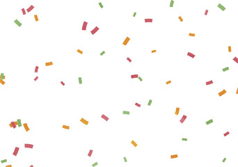 カラフルな紙吹雪の水彩イラスト