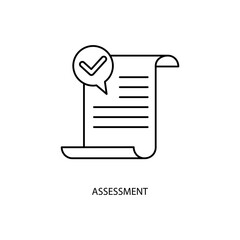 assessment concept line icon. Simple element illustration. assessment concept outline symbol design.