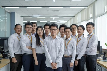 Indonesian young men business Office employees
