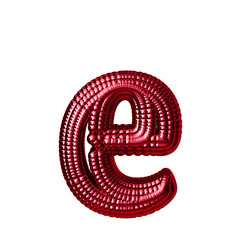 Fototapeta premium Symbol made of red spheres. letter e