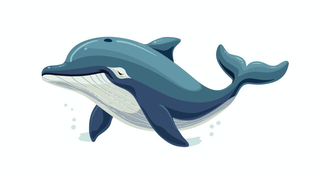 Cute whale isolated icon isolated on white backgroun