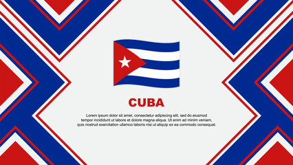 Cuba Flag Abstract Background Design Template. Cuba Independence Day Banner Wallpaper Vector Illustration. Cuba Vector
