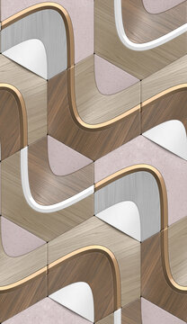 Waves in geometric mosaic.