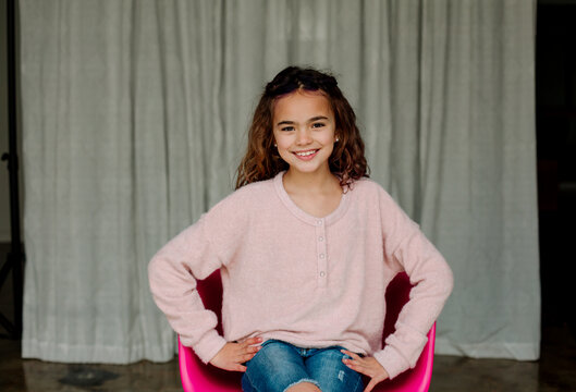 Portrait of preteen girl