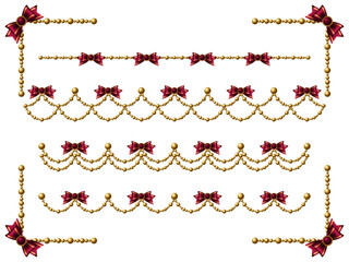 Obraz premium パール、石、リボンFセット1-2