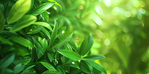 Fototapeta premium 35 different ekwyrods - Peridot Paradise Macro Background. A lush close-up of verdant green rainforest foliage, with vibrant shades of peridot and emerald, brimming with life and vitality