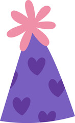 Birthday Cone Hat With Hearts