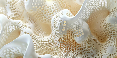 Ivory Elegance Macro Background. A sophisticated close-up of delicate ivory lace, with intricate patterns and textures, exuding timeless elegance and refinement