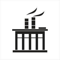 factory vector icon line template new