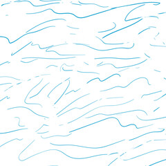 A simple imitation of the surface of the sea or ocean in the form of sinuous blue lines.