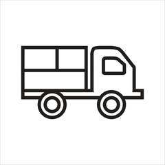 truck vector icon line template new