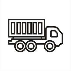 truck vector icon line template new