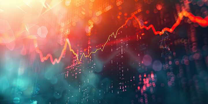 Unemployment rate chart background. Graph showing fluctuations in unemployment rates over time. Labor market analysis concept.