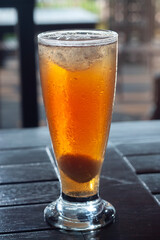 A glasses of Iced Lychee Tea