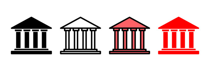 Fototapeta premium Bank icon vector illustration. Bank sign and symbol, museum, university