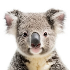 Fototapeta premium face of Koalaisolated on transparent background, element remove background, element for design - animal, wildlife, animal themes