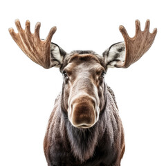 face of Mooseisolated on transparent background, element remove background, element for design - animal, wildlife, animal themes