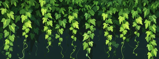green hanging ivy - obrazy, fototapety, plakaty
