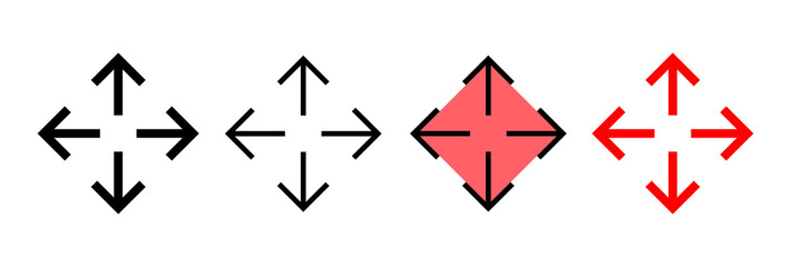 Fullscreen Icon vector illustration. Expand to full screen sign and symbol. Arrows symbol