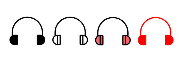 Headphone icon vector illustration. Headphone sign and symbol