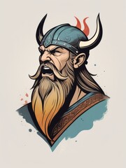 viking minimalist t-shirt design