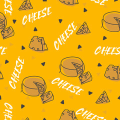 Cheese Artisan Dairy Delight Vector Pattern