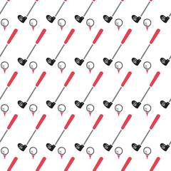 Ready to Swing Golf Sticks and Balls Pattern