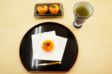 和菓子と緑茶