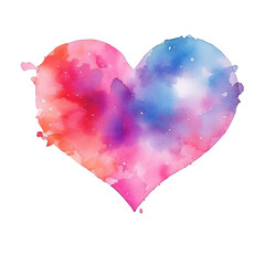  Mother's Day watercolor heart with splashes