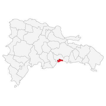 Map of Dominican Republic with capital city Santo Domingo