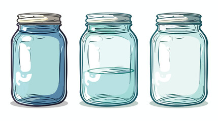 Isolated mason jar design isolated on white backgrou