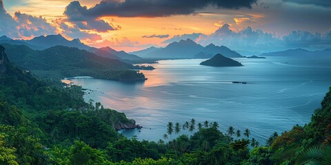 Fototapeta na wymiar breathtaking landscapes island Koh Samui in Thailand