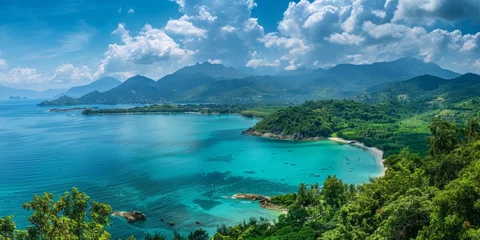 Crédence de cuisine en verre imprimé Bleu Jeans breathtaking landscapes island Koh Samui in Thailand