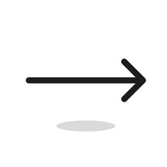 Icon right arrow. Direction, forward navigation. Next, proceed symbol. Vector illustration. EPS 10.