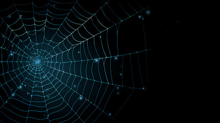 Naklejka premium Spider web, intricate design of nature
