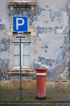 Parking street sign