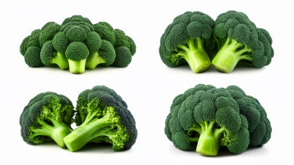 broccoli isolated on white background with clipping path and full depth of field