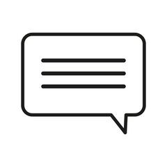 Icon text message. Chat, communication symbol. Dialogue, conversation sign. Vector illustration. EPS 10.